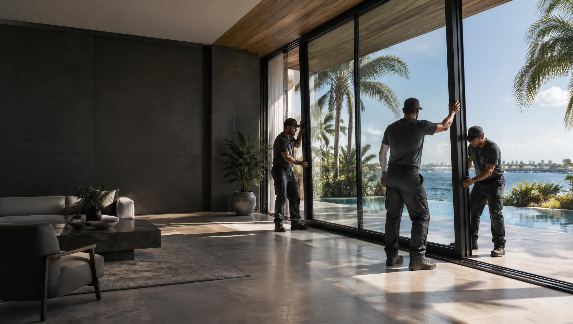 Contemporary Florida home with expansive glass doors